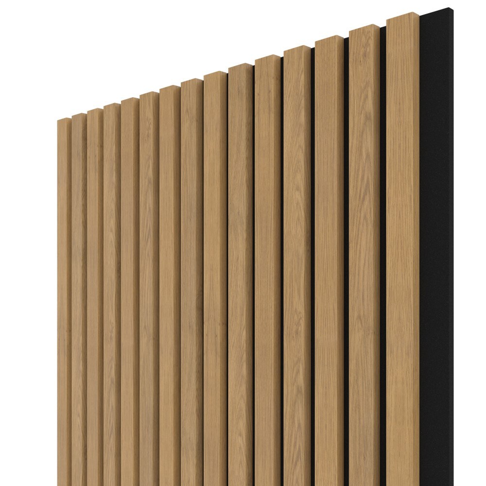 WALL CONCEPT akustický panel Dub rustic, 2750x604x21 mm - Interiér Akustické panely