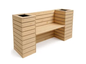 Lavice s květináči