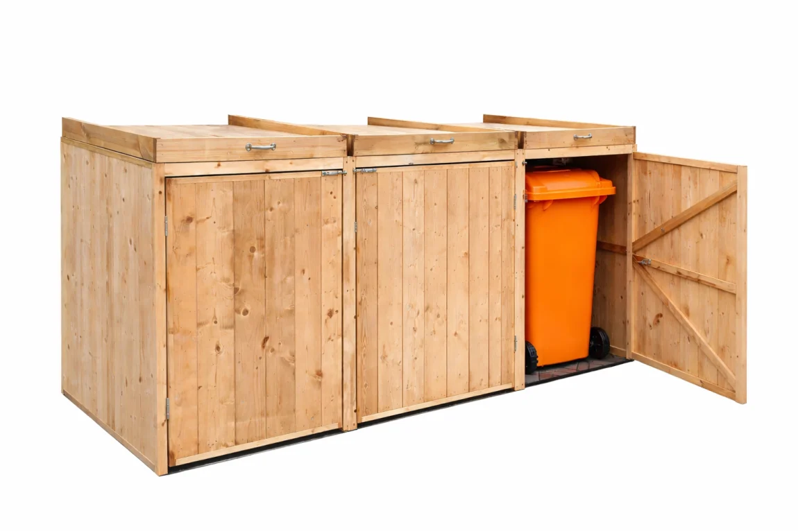 Dřevěný kryt na popelnice - Zahrada