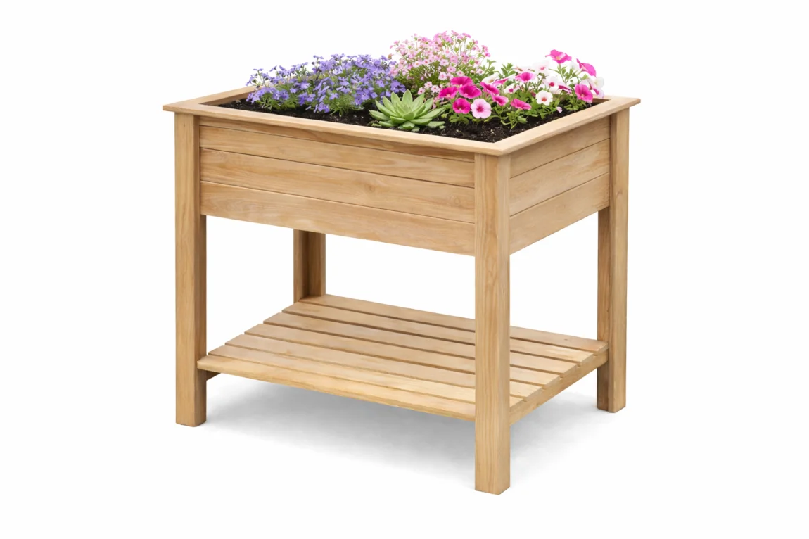 Dřevěný květináčový stůl - Zahrada