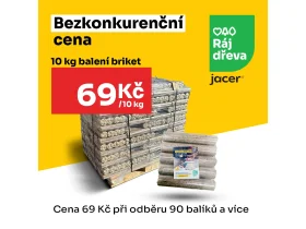 Brikety - válcové 10 kg 2